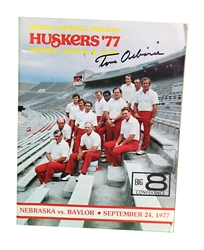 1977 Nebraska vs. Baylor Game Program signed by T.O. Nebraska Cornhuskers, 1977 Media Guide