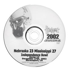 2002 Independence Bowl vs. Mississippi Husker football, Nebraska cornhuskers merchandise, husker merchandise, nebraska merchandise, nebraska cornhuskers dvd, husker dvd, nebraska football dvd, nebraska cornhuskers videos, husker videos, nebraska football videos, husker game dvd, husker bowl game dvd, husker dvd subscription, nebraska cornhusker dvd subscription, husker football season on dvd, nebraska cornhuskers dvd box sets, husker dvd box sets, Nebraska Cornhuskers, 2002 Independence Bowl vs Mississippi