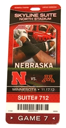 2012 Minnesota Game Skybox Pass Nebraska Cornhuskers, 2008 San Jose St. Game Skybox Pass