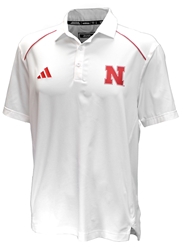 Adidas 2023 Official Huskers Coaches Sideline "Pipeline" Polo - White Nebraska Cornhuskers, Nebraska Polos, Huskers Polos, Nebraska  Ladies Polos, Huskers  Ladies Polos, Nebraska  Ladies Tops, Huskers  Ladies Tops, Nebraska  Ladies, Huskers  Ladies, Nebraska  Short Sleeve, Huskers  Short Sleeve, Nebraska Adidas, Huskers Adidas, Nebraska Adidas White Nebraska SS Classic Polo, Huskers Adidas White Nebraska SS Classic Polo