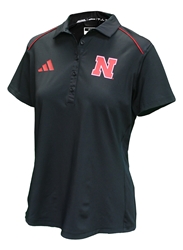 Adidas Womens Nebraska Classic Sideline Polo - Black Nebraska Cornhuskers, Nebraska Polos, Huskers Polos, Nebraska  Ladies Polos, Huskers  Ladies Polos, Nebraska  Ladies Tops, Huskers  Ladies Tops, Nebraska  Ladies, Huskers  Ladies, Nebraska  Short Sleeve, Huskers  Short Sleeve, Nebraska Adidas, Huskers Adidas, Nebraska Black Out!, Huskers Black Out!, Nebraska Adidas Womens Black Nebraska SS Classic Polo, Huskers Adidas Womens Black Nebraska SS Classic Polo