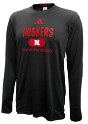 Adidas 2024 Huskers UNL D4T LS Pregame Tee - Black Nebraska Cornhuskers, Nebraska  Mens T-Shirts, Huskers  Mens T-Shirts, Nebraska  Mens, Huskers  Mens, Nebraska  Short Sleeve, Huskers  Short Sleeve, Nebraska Other Sports, Huskers Other Sports, Nebraska Black Out!, Huskers Black Out!, Nebraska Adidas, Huskers Adidas, Nebraska Adidas Black Huskers UNL D4T LS Pregame Tee, Huskers Adidas Black Huskers UNL D4T LS Pregame Tee