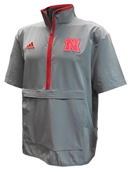 Adidas 2024 Nebraska Coaches Woven Quarter Zip - Grey Nebraska Cornhuskers, Nebraska  Mens, Huskers  Mens, Nebraska  Mens Outerwear, Huskers  Mens Outerwear, Nebraska Adidas, Huskers Adidas, Nebraska Adidas 2024 Grey Nebraska Coaches SS Woven Qtr Zip, Huskers Adidas 2024 Grey Nebraska Coaches SS Woven Qtr Zip