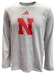 Adidas 2024 Nebraska Team Iron N Locker LS Tee Nebraska Cornhuskers, Nebraska  Long Sleeve, Huskers  Long Sleeve, Nebraska  Mens, Huskers  Mens, Nebraska  Mens T-Shirts, Huskers  Mens T-Shirts, Nebraska Adidas, Huskers Adidas, Nebraska Adidas 2024 Team Issue Grey Iron N Locker Logo LS Fresh Tee, Huskers Adidas 2024 Team Issue Grey Iron N Locker Logo LS Fresh Tee