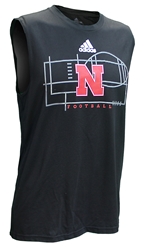 Adidas Football Locker Lines N Guns Tank Nebraska Cornhuskers, Nebraska  Mens T-Shirts, Huskers  Mens T-Shirts, Nebraska  Mens, Huskers  Mens, Nebraska  Tank Tops, Huskers  Tank Tops, Nebraska Adidas, Huskers Adidas, Nebraska Black Out!, Huskers Black Out!, Nebraska Adidas Black Football Locker Lines Sleeveless Tank, Huskers Adidas Black Football Locker Lines Sleeveless Tank