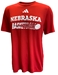 Adidas 2024 Nebraska Basketball Locker Flash Pregame Tee - AT-G1291