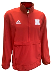 Adidas Nebraska Coaches 1/4 Zip Woven Jacket - Red Nebraska Cornhuskers, Nebraska  Mens Outerwear, Huskers  Mens Outerwear, Nebraska  Mens, Huskers  Mens, Nebraska Adidas, Huskers Adidas, Nebraska Adidas Red Nebraska Coaches 1/4 Zip Woven Jacket, Huskers Adidas Red Nebraska Coaches 1/4 Zip Woven Jacket