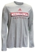 Adidas Nebraska Football Locker Practice LS Pregame Tee - Heather - AT-G1280