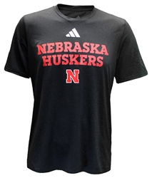 Adidas Nebraska Huskers Midnight Pregame Tee Nebraska Cornhuskers, Nebraska  Mens T-Shirts, Huskers  Mens T-Shirts, Nebraska  Short Sleeve, Huskers  Short Sleeve, Nebraska  Mens, Huskers  Mens, Nebraska Adidas, Huskers Adidas, Nebraska Black Out!, Huskers Black Out!, Nebraska Adidas Black Nebraska Huskers SS Dassler Pregame Tee, Huskers Adidas Black Nebraska Huskers SS Dassler Pregame Tee