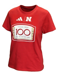 Adidas Womens Memorial Stadium Century Tee Nebraska Cornhuskers, Nebraska  Ladies, Huskers  Ladies, Nebraska  Short Sleeve, Huskers  Short Sleeve, Nebraska  Ladies T-Shirts, Huskers  Ladies T-Shirts, Nebraska Adidas, Huskers Adidas, Nebraska Adidas Womens Red 100 Year Memorial Stadium SS Tee, Huskers Adidas Womens Red 100 Year Memorial Stadium SS Tee