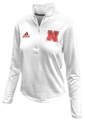 Adidas Womens Snow Textured Nebraska 1/4 Zip Knit Jacket Nebraska Cornhuskers, Nebraska  Ladies Outerwear, Huskers  Ladies Outerwear, Nebraska  Ladies, Huskers  Ladies, Nebraska Adidas, Huskers Adidas, Nebraska Adidas Womens White Textured Nebraska 1/4 Zip Knit Jacket, Huskers Adidas Womens White Textured Nebraska 1/4 Zip Knit Jacket