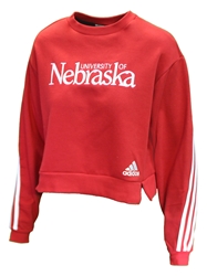 Adidas Womens U of N Fashion 3 Stripe Crew Nebraska Cornhuskers, Nebraska  Ladies Sweatshirts, Huskers  Ladies Sweatshirts, Nebraska  Ladies, Huskers  Ladies, Nebraska  Crew, Huskers  Crew, Nebraska  Ladies Tops, Huskers  Ladies Tops, Nebraska Adidas, Huskers Adidas, Nebraska Adidas Womens Red Fashion 3 Stripe Crew , Huskers Adidas Womens Red Fashion 3 Stripe Crew 