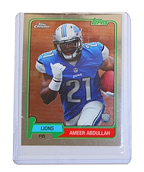 Ameer Abdullah Detroit Lions Collectors Card Nebraska Cornhuskers, Ameer Abdullah Detroit Lions Collectors Card