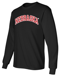 Arch Nebraska Long Sleeve Tee - Black Nebraska Cornhuskers, Nebraska  Mens, Huskers  Mens, Nebraska  Long Sleeve, Huskers  Long Sleeve, Nebraska  Mens T-Shirts, Huskers  Mens T-Shirts, Nebraska Blackout!, Huskers Blackout!, Nebraska Arch Nebraska LS Tee - Black, Huskers Arch Nebraska LS Tee - Black