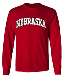 Arch Nebraska Long Sleeve Tee - Red Nebraska Cornhuskers, Nebraska  Mens, Huskers  Mens, Nebraska  Long Sleeve, Huskers  Long Sleeve, Nebraska  Mens T-Shirts, Huskers  Mens T-Shirts, Nebraska Arch Nebraska LS Tee - Red, Huskers Arch Nebraska LS Tee - Red