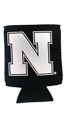 Black Iron N Neoprene Can Cooler Nebraska Cornhuskers, Nebraska  Tailgaiting, Huskers  Tailgaiting, Nebraska  Kitchen & Glassware, Huskers  Kitchen & Glassware, Nebraska Black Iron N Neoprene Can Cooler Neil Enterprises, Huskers Black Iron N Neoprene Can Cooler Neil Enterprises