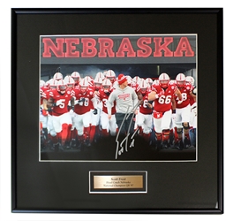 Coach Frost Autographed Tunnel Walk Print Nebraska Cornhuskers, Coach Frost Autographed Sideline Print