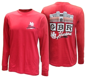 GBR Huskers N Memorial Stadium Long Sleeve Nebraska Cornhuskers, Nebraska  Mens T-Shirts, Huskers  Mens T-Shirts, Nebraska  Mens, Huskers  Mens, Nebraska  Long Sleeve, Huskers  Long Sleeve, Nebraska Red GBR Huskers Script With Memorial Stadium LS Tee Image One , Huskers Red GBR Huskers Script With Memorial Stadium LS Tee Image One 