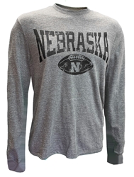 Gunsmoke Nebraska Football LS Tri-Blend Champion Tee Nebraska Cornhuskers, Nebraska  Mens T-Shirts, Huskers  Mens T-Shirts, Nebraska  Mens, Huskers  Mens, Nebraska  Long Sleeve, Huskers  Long Sleeve, Nebraska Gunsmoke Grey Nebraska Football LS Tri Blend Tee Champion, Huskers Gunsmoke Grey Nebraska Football LS Tri Blend Tee Champion