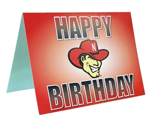 Herbie Husker Happy Birthday Card Nebraska Cornhuskers, Nebraska  Holiday Items, Huskers  Holiday Items, Nebraska Happy Birthday Card N logo FG, Huskers Happy Birthday Card N logo FG