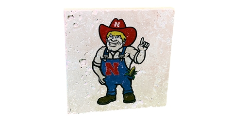 Herbie Husker Stone Coaster Nebraska Cornhuskers, Nebraska  Kitchen & Glassware, Huskers  Kitchen & Glassware, Nebraska  Game Room & Big Red Room, Huskers  Game Room & Big Red Room, Nebraska Herbie Husker Stone Coaster CoasterWorx  , Huskers Herbie Husker Stone Coaster CoasterWorx  