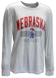 Herbie Husker Tri-Blend LS Tee - Oatmeal Nebraska Cornhuskers, Nebraska  Mens T-Shirts, Huskers  Mens T-Shirts, Nebraska  Mens, Huskers  Mens, Nebraska  Long Sleeve, Huskers  Long Sleeve, Nebraska Oatmeal Herbie Husker Tri-Blend LS Tee Blue 84, Huskers Oatmeal Herbie Husker Tri-Blend LS Tee Blue 84