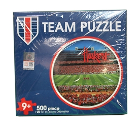 Memorial Stadium Pic 500 Piece Puzzle Nebraska Cornhuskers, Husker Jigsaw Puzzle