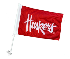 Husker Script Car Flag Nebraska Cornhuskers, Nebraska Vehicle, Huskers Vehicle, Nebraska  Flags & Windsocks, Huskers  Flags & Windsocks, Nebraska Husker Script Car Flag, Huskers Husker Script Car Flag