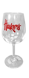 Huskers Script Stemmed Wine Glass Nebraska Cornhuskers, Nebraska  Kitchen & Glassware, Huskers  Kitchen & Glassware, Nebraska Huskers Script Stemmed Wine Glass The Memory Company, Huskers Huskers Script Stemmed Wine Glass The Memory Company