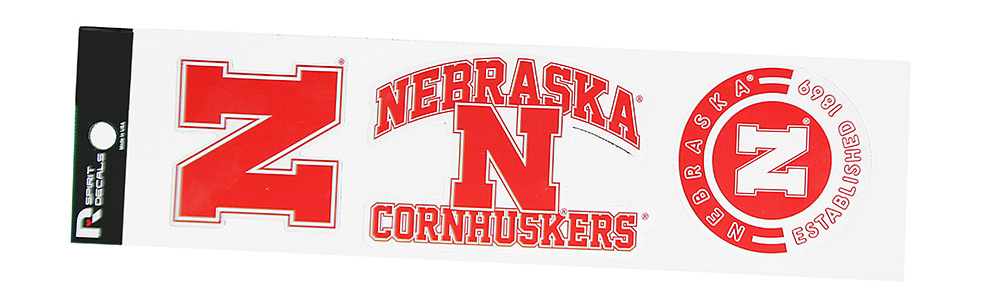 Huskers Spirit Decal Set Nebraska Cornhuskers, Nebraska Stickers Decals & Magnets, Huskers Stickers Decals & Magnets, Nebraska Huskers Spirit Decal Set, Huskers Huskers Spirit Decal Set