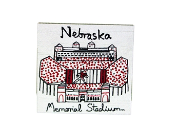 Julia Gash Memorial Stadium Magnet Nebraska Cornhuskers, Nebraska Stickers Decals & Magnets, Huskers Stickers Decals & Magnets, Nebraska  Kitchen & Glassware, Huskers  Kitchen & Glassware, Nebraska Julia Gash Memorial Stadium Magnet, Huskers Julia Gash Memorial Stadium Magnet