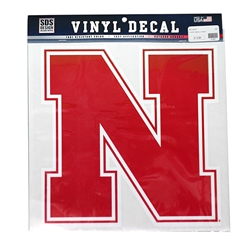 N Vinyl Decal 12 inch Nebraska Cornhuskers, N DECAL 12 in.