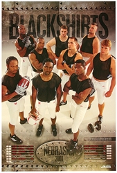 NU 2001 Blackshirts Poster Nebraska Cornhuskers, Nebraska  Prints & Posters, Huskers  Prints & Posters, Nebraska NU 2001 Blackshirts Poster, Huskers NU 2001 Blackshirts Poster