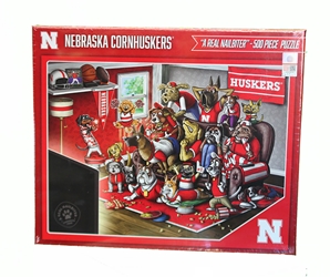 Nail-Biter Husker Doggy Fans Puzzle Nebraska Cornhuskers, Nebraska  Game Room & Big Red Room, Huskers  Game Room & Big Red Room, Nebraska  Toys & Games, Huskers  Toys & Games, Nebraska Husker Purebred Dog Puzzle, Huskers Husker Purebred Dog Puzzle