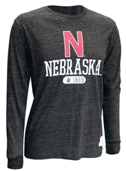 Nebraska 1869 Retro LS Tee Nebraska Cornhuskers, Nebraska  Mens T-Shirts, Huskers  Mens T-Shirts, Nebraska  Mens, Huskers  Mens, Nebraska  Long Sleeve, Huskers  Long Sleeve, Nebraska Black Out!, Huskers Black Out!, Nebraska Black Nebraska 1869 LS Mock Twist Tee Retro Brand, Huskers Black Nebraska 1869 LS Mock Twist Tee Retro Brand