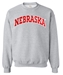 Nebraska Arch Crew Sweat - Gray - AS-Y1000