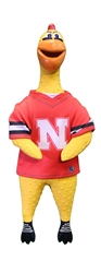 Nebraska "Bad Call" Rubber Clucker Nebraska Cornhuskers, Nebraska Pet Items, Huskers Pet Items, Nebraska Nebraska Team Rubber Chicken Pet Toy Little Earth, Huskers Nebraska Team Rubber Chicken Pet Toy Little Earth