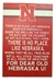 Nebraska Big Red Fight Song Sign - FP-F4107