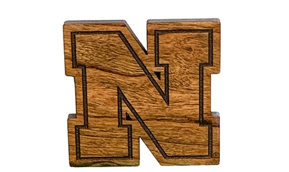 Nebraska Cherrywood Fridge Magnet Nebraska Cornhuskers, Nebraska Stickers Decals & Magnets, Huskers Stickers Decals & Magnets, Nebraska Wooden Iron N Cherry Magnet LazerEdge, Huskers Wooden Iron N Cherry Magnet LazerEdge