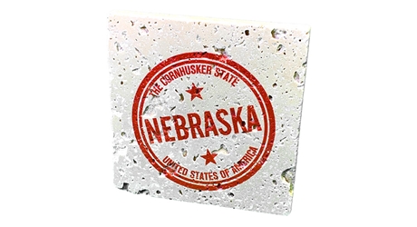 Nebraska Cornhusker State Stamp Stone Coaster Nebraska Cornhuskers, Nebraska  Kitchen & Glassware, Huskers  Kitchen & Glassware, Nebraska  Game Room & Big Red Room, Huskers  Game Room & Big Red Room, Nebraska Cornhusker Nebraska State Stamp Stone Coaster CoasterWorx  , Huskers Nebraska Cornhusker State Stamp Stone Coaster CoasterWorx  