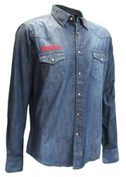 Nebraska Denim Wrangler Rodeo Shirt Nebraska Cornhuskers, Nebraska  Mens Polos, Huskers  Mens Polos, Nebraska Polos, Huskers Polos, Nebraska Nebraska Denim Western Long Sleeve Snap Shirt Wrangler, Huskers Nebraska Denim Western Long Sleeve Snap Shirt Wrangler