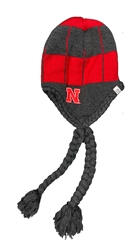 Nebraska Elkhorn Fleece Lined Ear Flap Hat N Tassels Nebraska Cornhuskers, Nebraska  Mens Hats, Huskers  Mens Hats, Nebraska  Mens Hats, Huskers  Mens Hats, Nebraska Grey And Red Nebraska Elkhorn Fleece Lined Ear Flap Hat With Tassels LogoFit, Huskers Grey And Red Nebraska Elkhorn Fleece Lined Ear Flap Hat With Tassels LogoFit