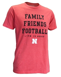 Nebraska Family Friends Football Tee Nebraska Cornhuskers, Nebraska  Mens, Huskers  Mens, Nebraska  Short Sleeve, Huskers  Short Sleeve, Nebraska  Mens T-Shirts, Huskers  Mens T-Shirts, Nebraska Nebraska Family Friends Football Tee, Huskers Nebraska Family Friends Football Tee