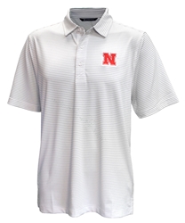 Nebraska Forge Stripe Cutter N Buck Golf Shirt Nebraska Cornhuskers, Nebraska  Mens Polos, Huskers  Mens Polos, Nebraska Polos, Huskers Polos, Nebraska White Nebraska Forge Pencil Stripe Stretch Polo Cutter & Buck, Huskers White Nebraska Forge Pencil Stripe Stretch Polo Cutter & Buck