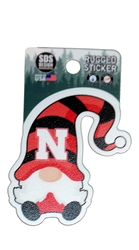 Nebraska Gnome Rugged Sticker Nebraska Cornhuskers, Nebraska Stickers Decals & Magnets, Huskers Stickers Decals & Magnets, Nebraska Nebraska Gnome Rugged Sticker SDS Designs, Huskers Nebraska Gnome Rugged Sticker SDS Designs