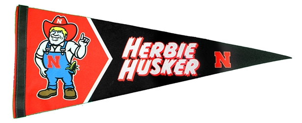 Nebraska Herbie Husker Pennant Nebraska Cornhuskers, Nebraska  Flags & Windsocks, Huskers  Flags & Windsocks, Nebraska  Game Room & Big Red Room, Huskers  Game Room & Big Red Room, Nebraska Nebraska Herbie Husker Pennant Wincraft, Huskers Nebraska Herbie Husker Pennant Wincraft