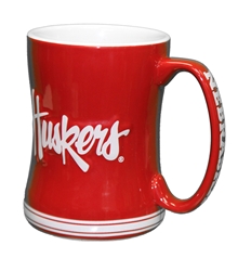 Nebraska Huskers 14 Ounce Relief Mug Nebraska Cornhuskers, Nebraska  Kitchen & Glassware, Huskers  Kitchen & Glassware, Nebraska  Game Room & Big Red Room, Huskers  Game Room & Big Red Room, Nebraska Nebraska Red 14 Ounce Relief Mug Logo Brands, Huskers Nebraska Red 14 Ounce Relief Mug Logo Brands