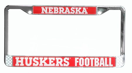 Nebraska Huskers Football License Plate Frame Nebraska Cornhuskers, Nebraska Vehicle, Huskers Vehicle, Nebraska Nebraska Huskers Football License Plate Frame, Huskers Nebraska Huskers Football License Plate Frame