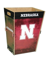 Nebraska Huskers Snap-To Waste Bin Nebraska Cornhuskers, Nebraska  Game Room & Big Red Room, Huskers  Game Room & Big Red Room, Nebraska  Office Den & Entry, Huskers  Office Den & Entry, Nebraska  Bedroom & Bathroom, Huskers  Bedroom & Bathroom, Nebraska Huskers Red Distressed Waste Bin Fan Creations , Huskers Huskers Red Distressed Waste Bin Fan Creations 