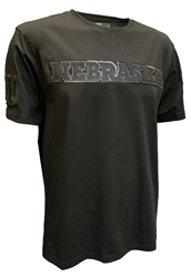 Nebraska Huskers Thunder Tee  Nebraska Cornhuskers, Nebraska  Mens, Huskers  Mens, Nebraska  Short Sleeve, Huskers  Short Sleeve, Nebraska  Mens T-Shirts, Huskers  Mens T-Shirts, Nebraska Triple Black Nebraska SS Tee Pro Standard, Huskers Triple Black Nebraska SS Tee Pro Standard